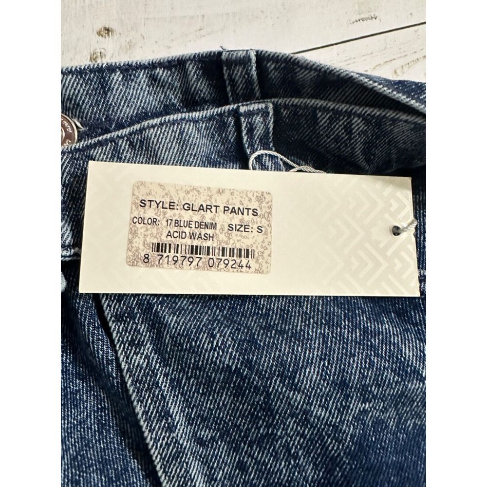 NWT Daily Paper Jeans Denim Glart Pants Size Small 28 X 27 Acid Wash Retro New‎ - Picture 9 of 12